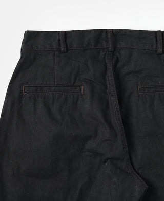 Black breeches waistband with belt loops and front pocket opening