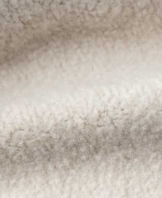 Oatmeal fleece sweatshirt fabric texture close-up