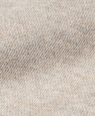 Oatmeal sweatshirt knit fleece texture close-up
