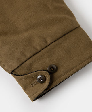 1940s Houndstooth-Lined Moleskin Cossack Jacket – Brown