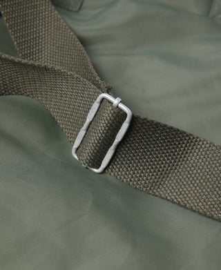 Olive canvas helmet bag strap with metal buckle