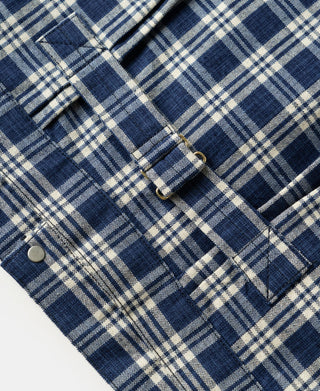Lot 891 1890s Triple-Pleat Palaka Plaid Work Jacket