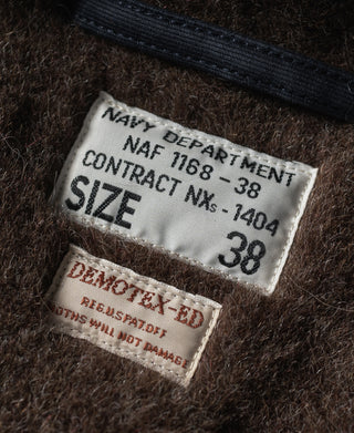 Khaki deck jacket lining label showing size 38