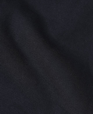 Dark long sleeve T-shirt knit fabric close-up