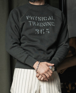 Dark sweatshirt with 'PHYSICAL TRAINING 365' chest print