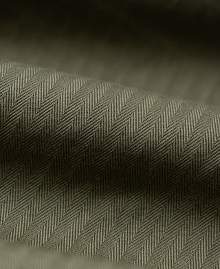 Olive HBT herringbone utility fabric close-up