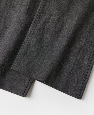 Salt-and-pepper trousers straight hem with stitched cuff