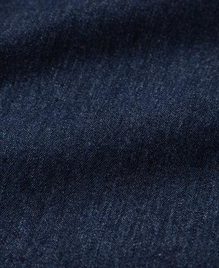 Denim workshirt fabric texture in dark blue