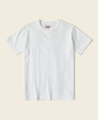 White athletic T-shirt, crew neck with short sleeves