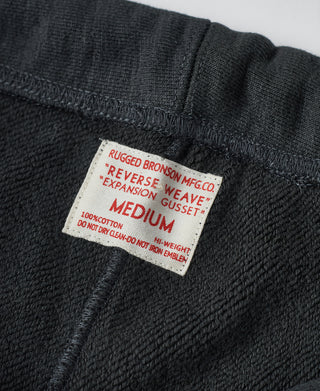 Black terry cloth sweatpants with size MEDIUM woven brand label