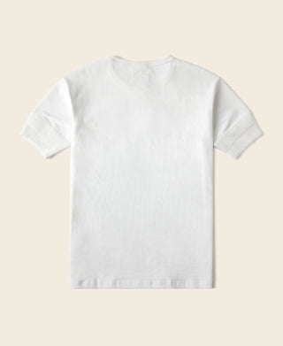 White short sleeve T-shirt, crew neckline