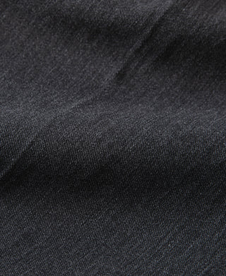 Dark gray chino fabric with fine textured weave