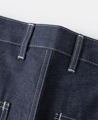 US Army M-40 dungaree fatigue pants, indigo denim waistband with belt loops