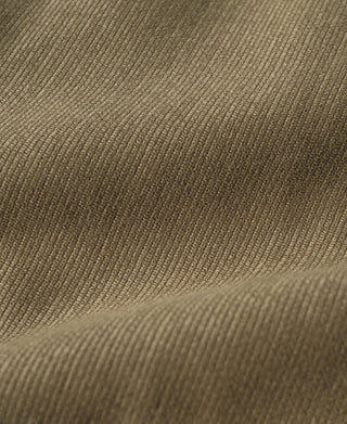 Khaki deck jacket textured fabric weave close-up