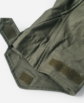 US Army M-65 field jacket, olive sleeve cuff with velcro patch and stitched strap