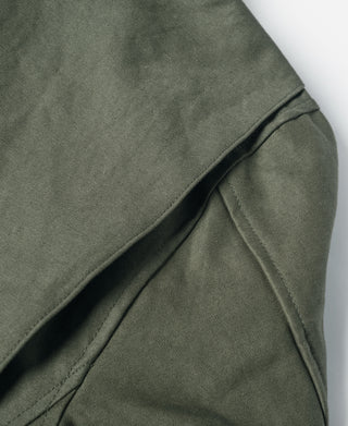 US Army M-65 field jacket, olive sleeve with seam panel and inner lining edge