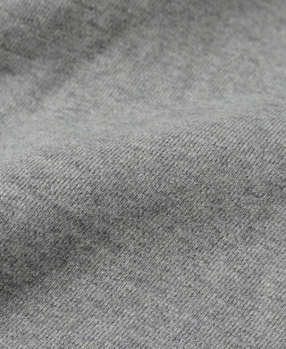 Gray knit fleece fabric close-up