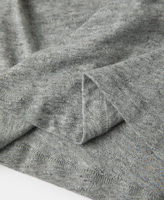 Heather gray T-shirt knit fabric fold detail