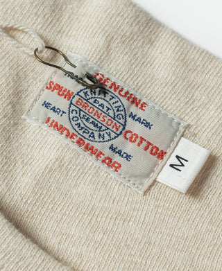 Beige henley size M label on inner collar