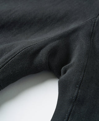 Black sweatpants ankle cuff with ribbed elastic edge