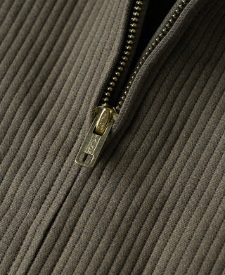 1940s Pique Stripe Cotton Cossack Jacket - Light Coffee