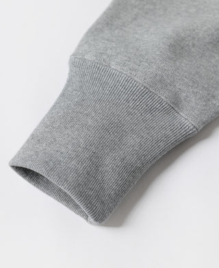 Gray ribbed knit sweatshirt cuff