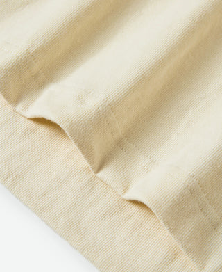 Apricot cotton T-shirt sleeve with curved cuff edge