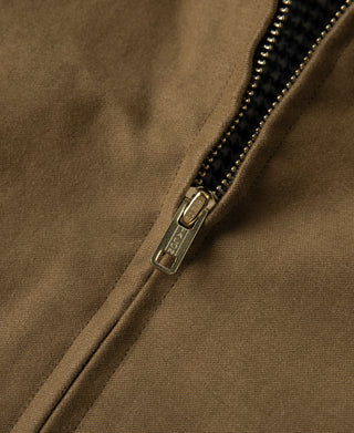 1940s Houndstooth-Lined Moleskin Cossack Jacket – Brown