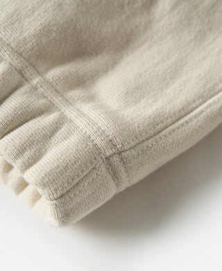 Apricot cuff with ribbed hem on terry sweatpants