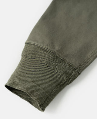 Light olive ribbed sleeve cuff