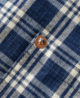 Lot 891 1890s Triple-Pleat Palaka Plaid Work Jacket