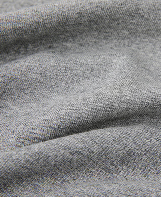 Gray heather jersey knit fabric close-up