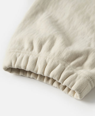 Apricot terry sweatpants ribbed hem with folded cuff
