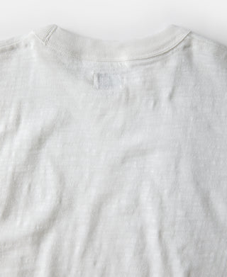 White cotton T-shirt crew neck with short sleeves
