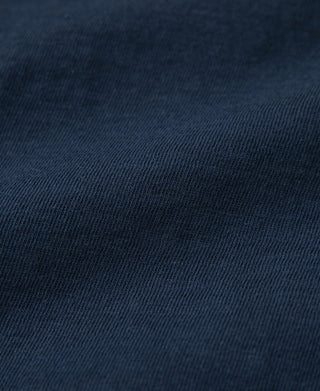 Indigo slub cotton T-shirt fabric texture detail