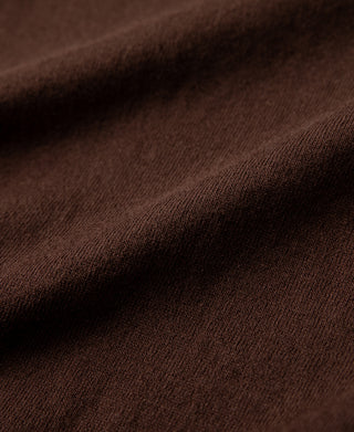 Coffee brown jersey knit fabric texture on T-shirt body