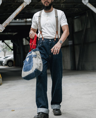 White short-sleeve henley t-shirt with buttoned placket and ribbed collar
