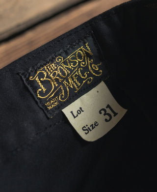 Bronson Mfg label showing Lot and Size 31 on inner waistband